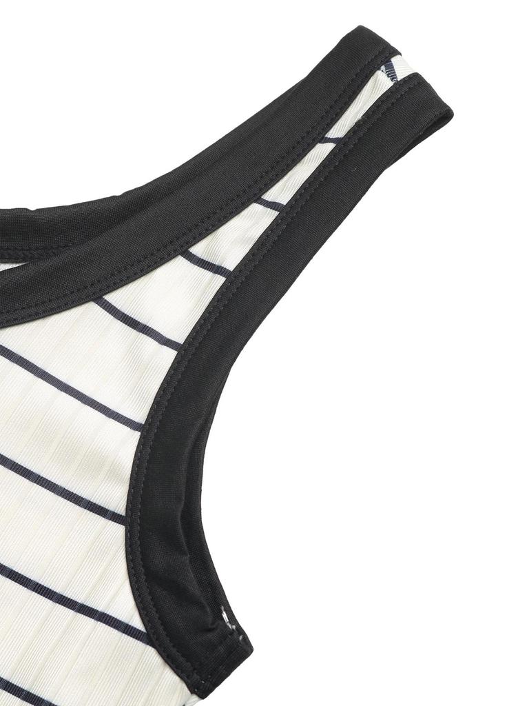 2026 Sommer Gestreift Ärmellos Schlitz Langes Kleid - Vielseitig Schlanke Passform für Damen