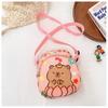 Cartoon Printed Capybara Shoulder Bag Children Outdoor Leisure Crossbody Bag