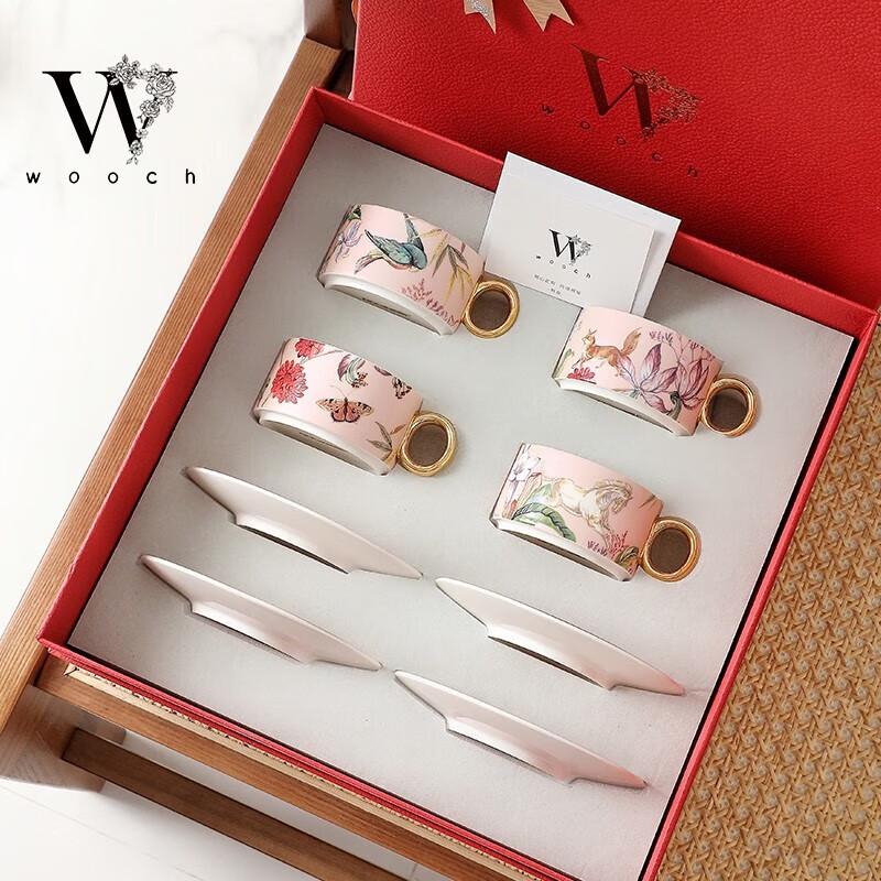 WOOCH Exquisite Wonderland 4-Cup & Saucer Gift Set
