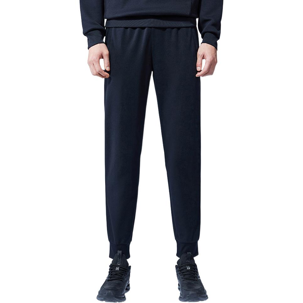 Anta Solid Color Cuffed Casual Sports Pants Men bottoms Black 152317307-1