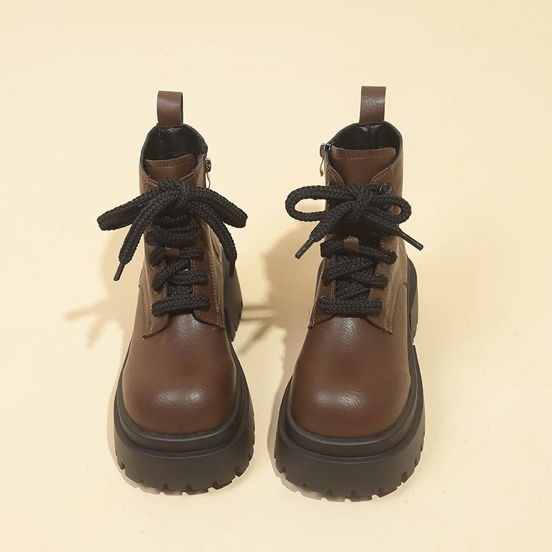 

Internet celebrity explosion soft leather Martin boots women s 2025 new big head tooling boots thick-soled muffin locomotive boots short boots tide 40 коричневий