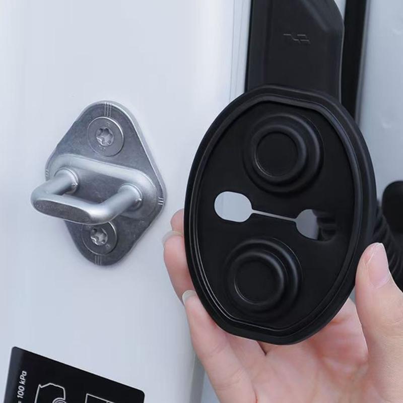 Silicone Car Lock Protectors Absorption Impact Reduction Car Lock Pad Noise Dust Protection Fit Vehicles Easy installs