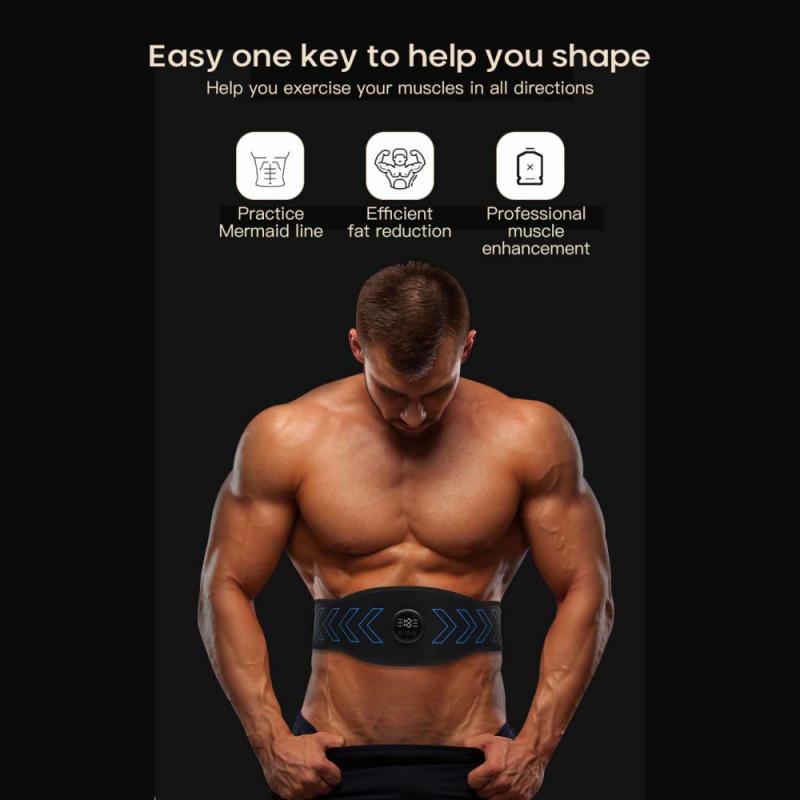 EMS Muskelstimulator Bauchtrainer Bauchstraffungsgürtel USB Wiederaufladbar Körperformung Bauchgewichtsverlust Heimfitnessgeräte Uni Praktische Anwendung