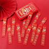 12pcs Chinese Style Draw Lots Red Envelope Traditional Good Luck Lucky Draw Red Pockets Blessing Paper
