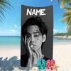 Customizable personalized beach towels Jimin themed designs.Suitable for the beach, yoga, sports;ideal as beach accessories