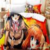 Anime Series Zipper Yae Sakura Character Bedding Set Bedroom Soft Modern Bedspreads Comefortable Duvet Cover Quilt Pillowcase