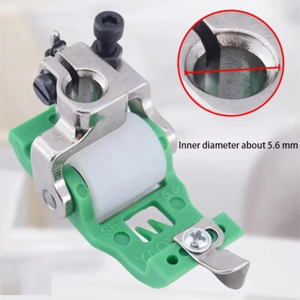 3 Needle 5 Thread Roller Presser Foot Adjustable Plastic Sewing Machine Roller Presser Foot No Cloth Eating Sewing Presser Foot