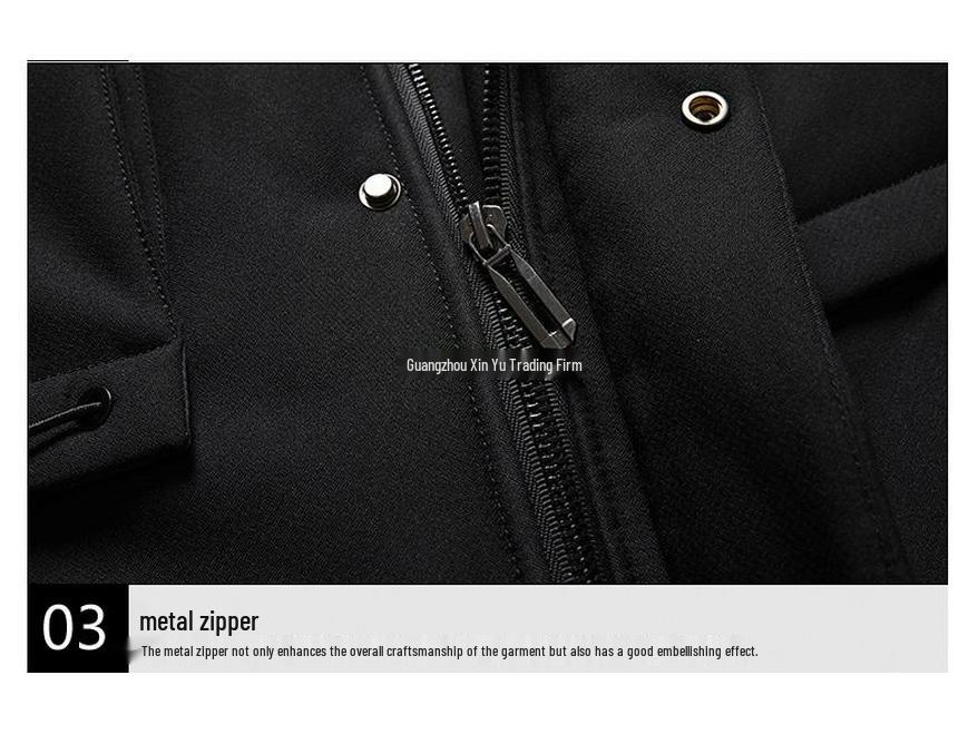 Dad's Winter Outfit: Velvet Thickened Cotton Jacket for Middle-Aged Men, Warm Mid-Length Padded Jacket for 50+