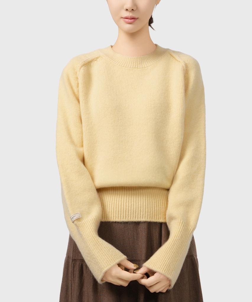 Keulleiseu Tana Semi-Crop Knit Sweater_Sky Blue