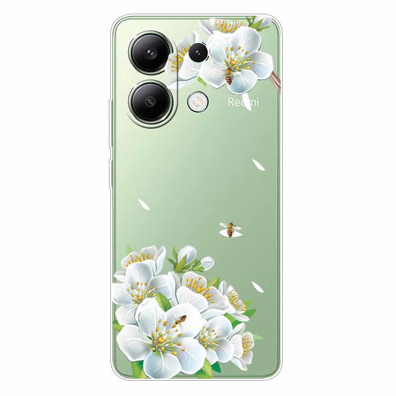 For Xiaomi Redmi Note 13 4G Case TPU Clear Soft Cute Girl Paint Cover For Redmi Note 13 4G Case Note13 Transparent Silicone