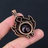 Amazing Red Garnet Gemstone Handmade Pure Copper Wire Wrapped Pendant Jewelry