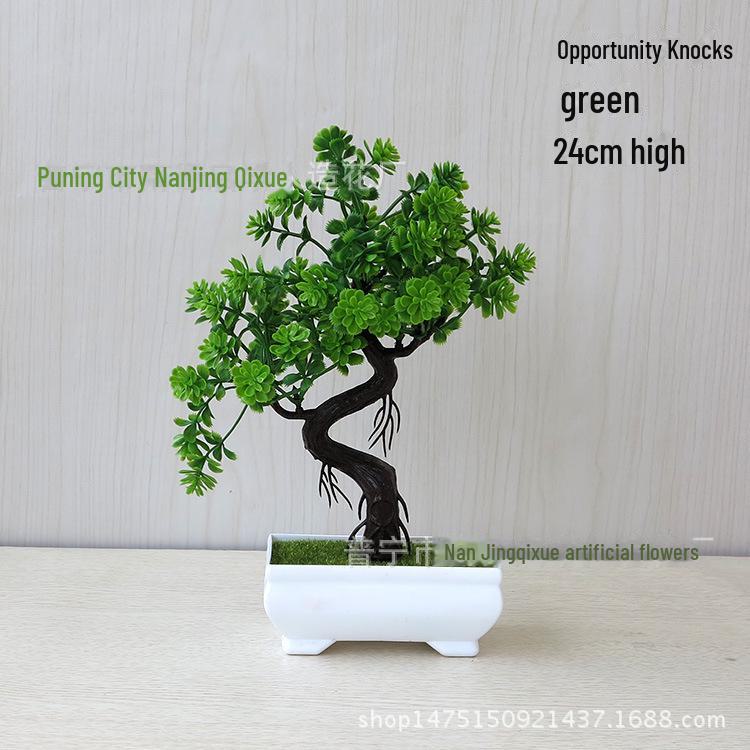 "Artificial Bonsai Potted Plants - Small, Plastic, Decorative Flowers for Desktop & Living Room"