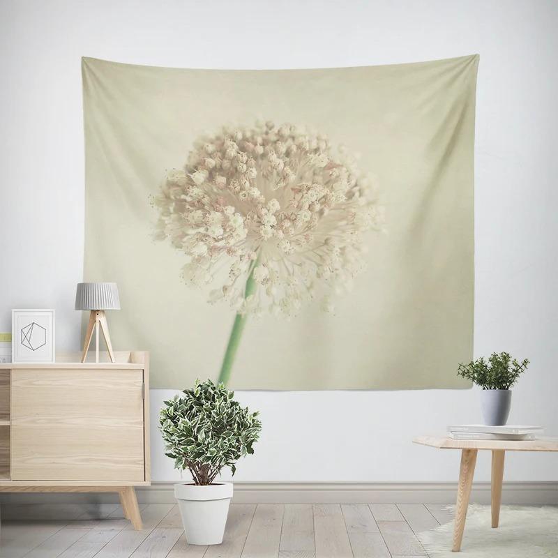 Modern Room Decoration Items Wall Hanging Aesthetic Bedroom Wall Art Large Fabric Tapestry Bohemian Retro Floral Leaves