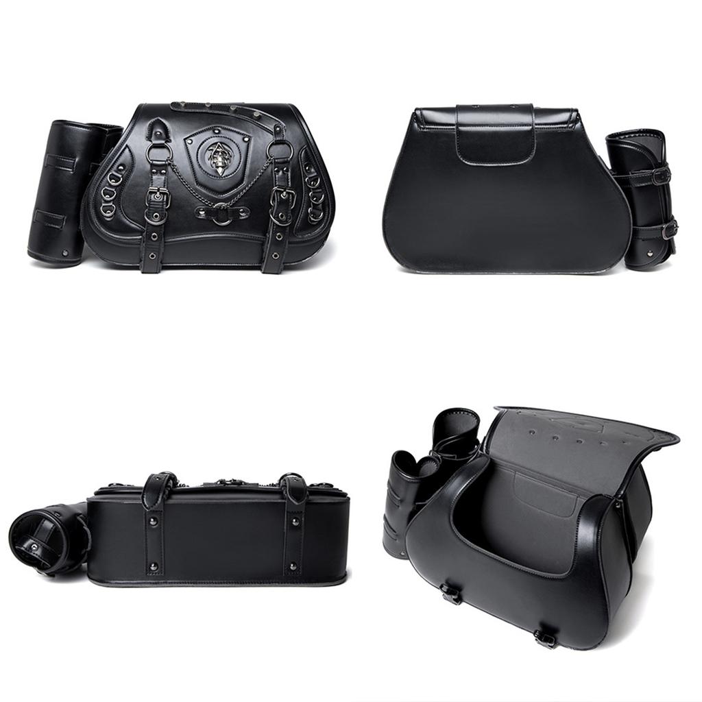 Stylish Punk Inspired Motorcycle Bag Fashionable & Functional Bag for Riders Seeking Unique Expression & Practicality