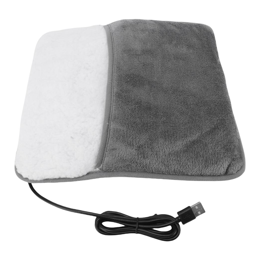 Electric Heated Foot Warmer USB Powered Soft Fleece Foot Heating Pad Waterless for Abdomen Waist Hands