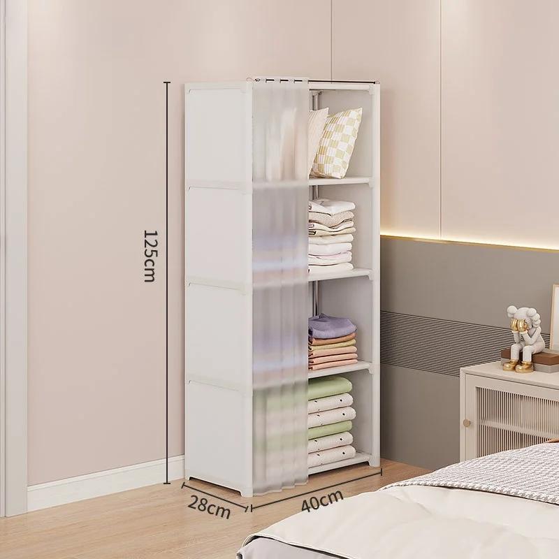 Multi-layer Wardrobe Storage Rack Dustproof Wardrobe Household Bedroom Simple Assembly Storage Cabinet Sundries Organizing Shelf