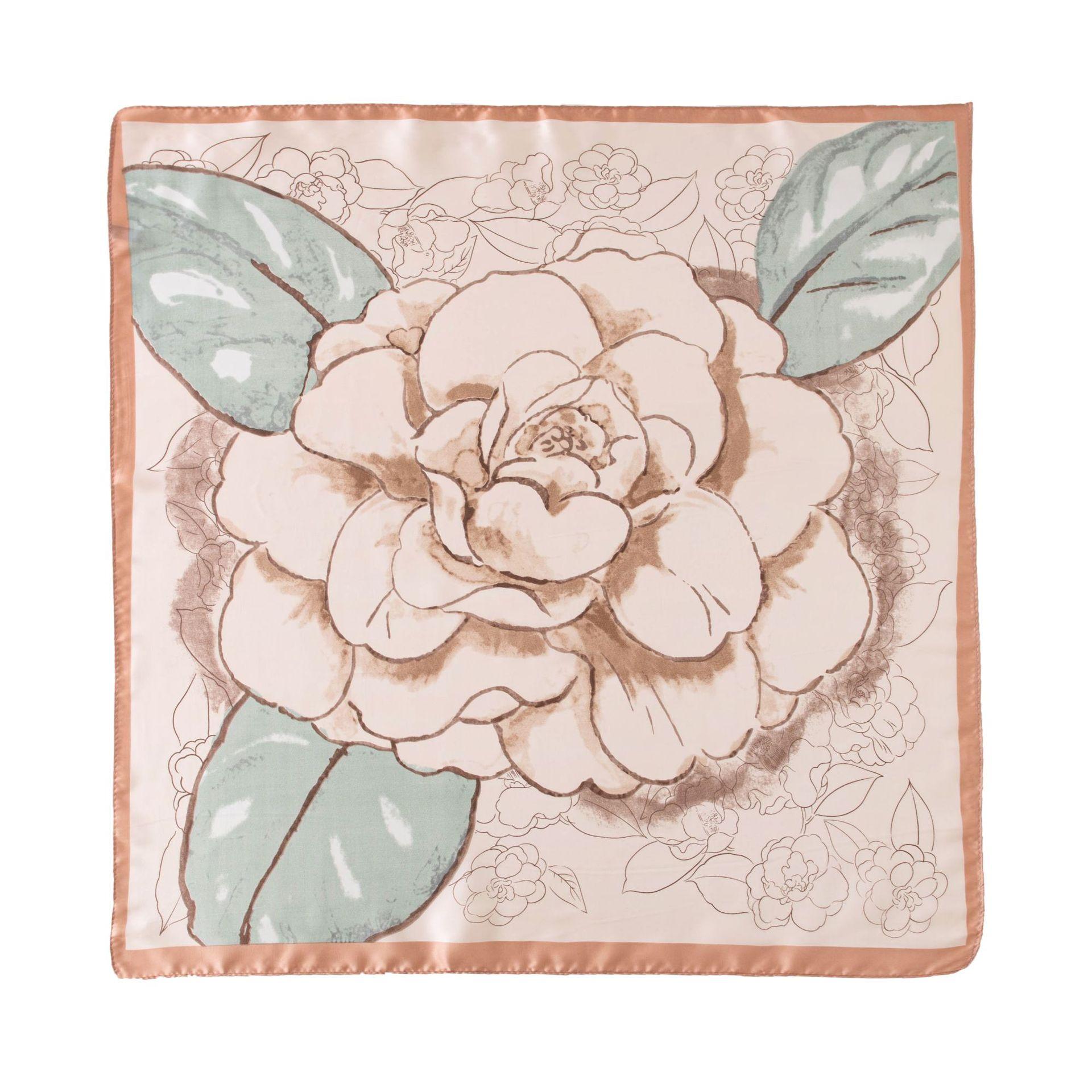 

Пасторальный цветочный маленький квадратный платок, маленький свежий весенний профессиональный платок с темпераментом, натуральный и сладкий печатный платок из искусственного шелка 70cm*70cm