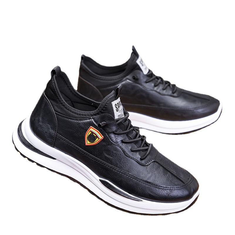 Herrenschuhe aus Leder atmungsaktive Sportschuhe Mode vielseitig Student Laufschuhe Herren Freizeitschuhe trendige Herrenschuhe