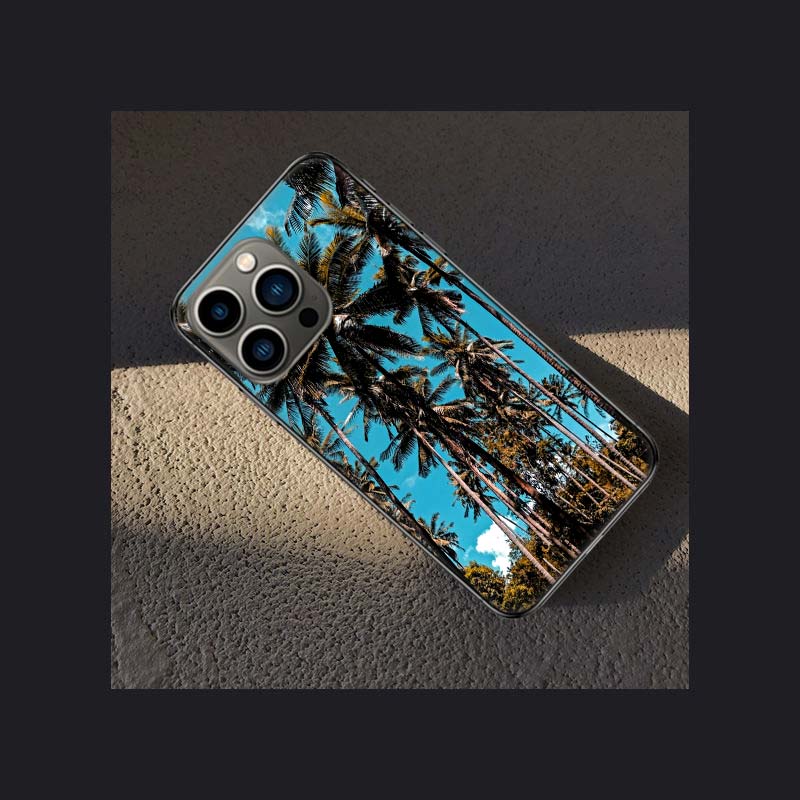 Sea Tropical Palm Trees Beach Phone Case For Apple Iphone 15 13 12 11 14 Pro Max Mini Cover SE 2020 X XS XR 8 7 6 6S Plus 5 5S S