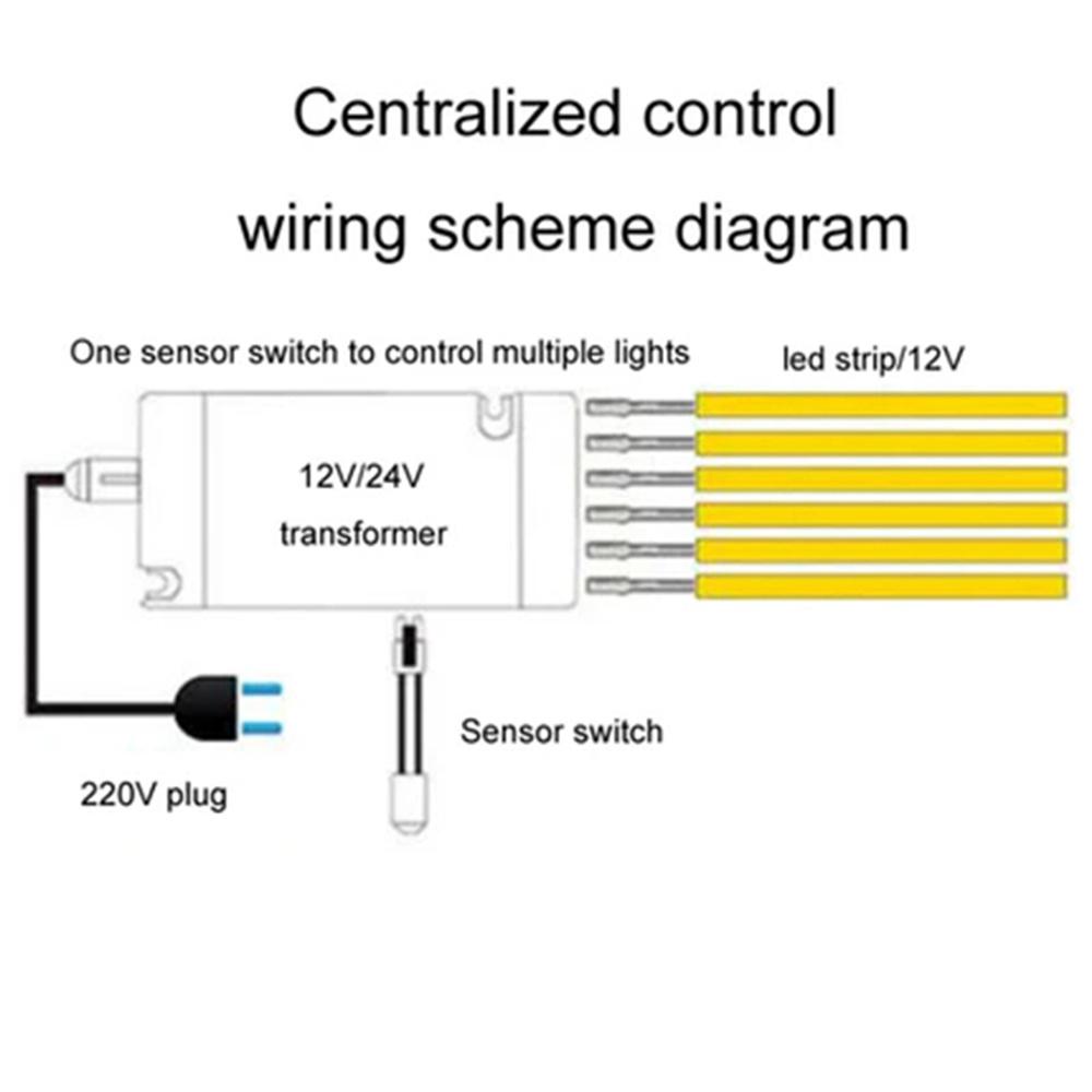 Integrierter 12V-24V Lichtschalter mit Türsteuerung für Schrank-/Schrankbeleuchtung