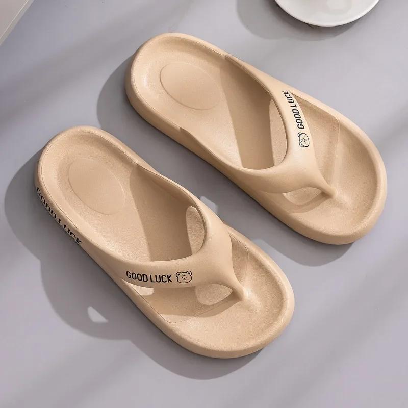 

Fashion Women Slippers Summer Couple Platform Flip Flops Anti Slip Soft Sole Comfort Open Toe Fashion Pearl Designer Outdoor Beach Shoe 44-45 хаки