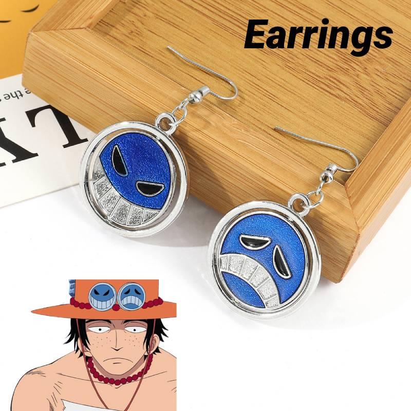 Cartoon Character Zinc Alloy Earrings Wholesale Anime Pirate King Ear Jewelry