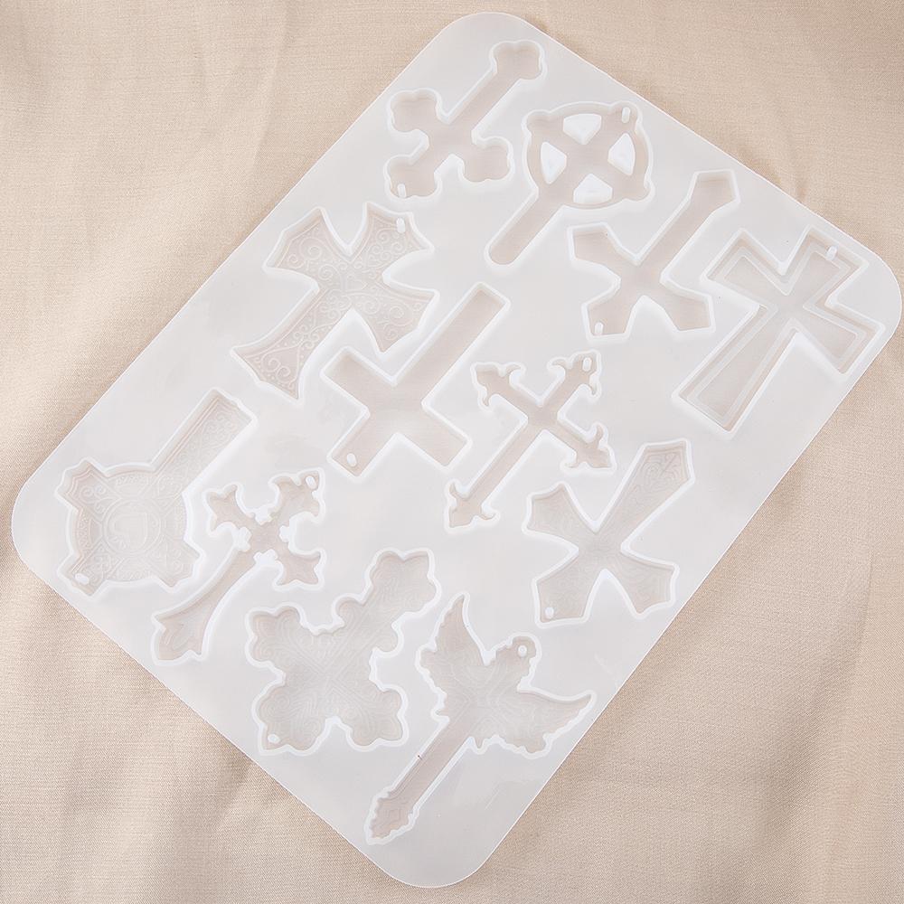 1PC Cross Silicone Mold Crucifixion Pendants Mold for Jewelry Making Earrings Keychain DIY Epoxy Resin Mold