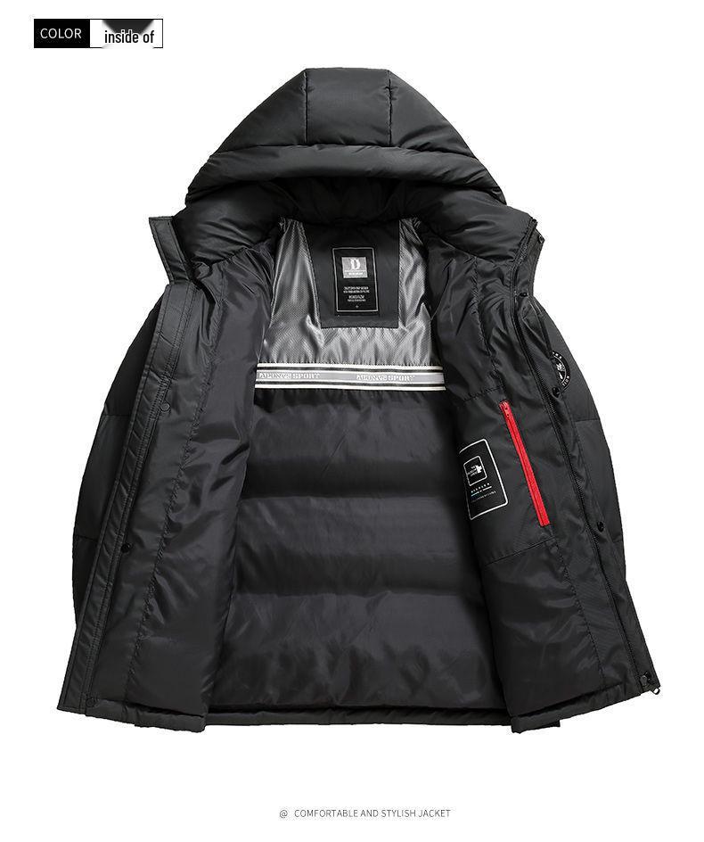 Men's Short Hooded Down Jacket - New Style, Winter Outdoor Casual, Versatile Cold Protection, Warm, Youth, Wash-Free Coat