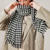 Blanket Scarf For Women Plaid Black And White Houndstooth Cashmere Warm Thick Long Pashmina Women Shawls And Scarves
