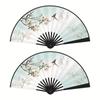 Chinese Fan Student Fan Ancient Style Double Sided Silk Cloth Bundy Plastic Fan