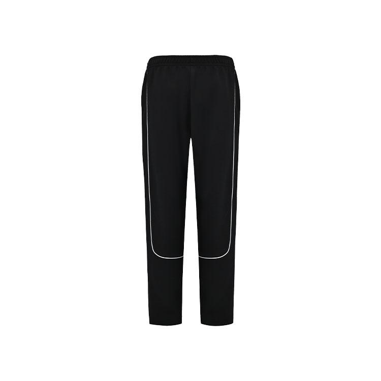 Li Ning Table Tennis Series Brand Logo Side Stripe Straight Leg Drawstring Comfortable Skin-Friendly Sweatpants Unisex pants Black AKLUD91-1