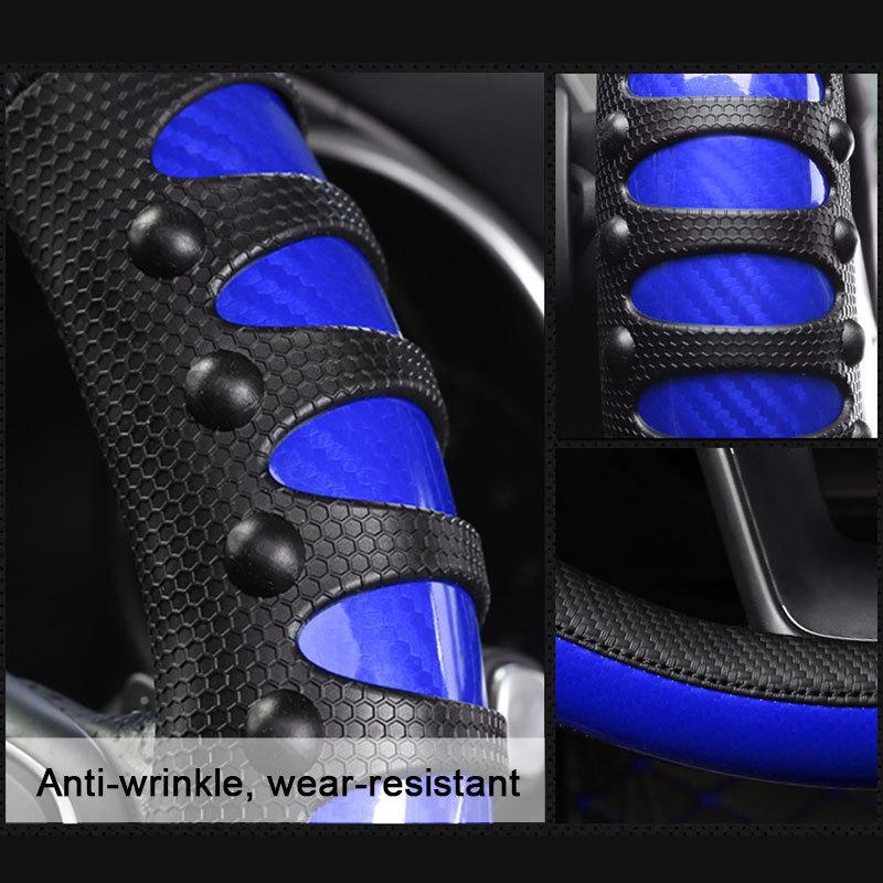 SEAMETAL Sport Steering Wheel Cover 38CM Anti Skid Steer Protector Universal Steer Wheel Cover with Massage Texture Sweatproof