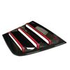 Black+Red Rear Side Window Shutter Louver Cover Trim For Dodge Charger 2011-2021