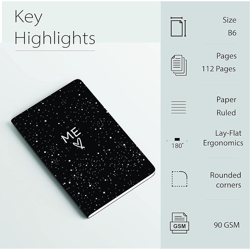 Factor Notes Notebook: 90 Gsm, B6, Ruled, 112 Pages Journal Diary (Me) Pack of 1