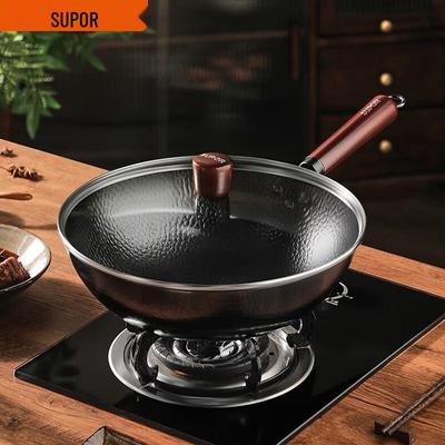 SUPOR 34cm Refined Iron Round Bottom Wok
