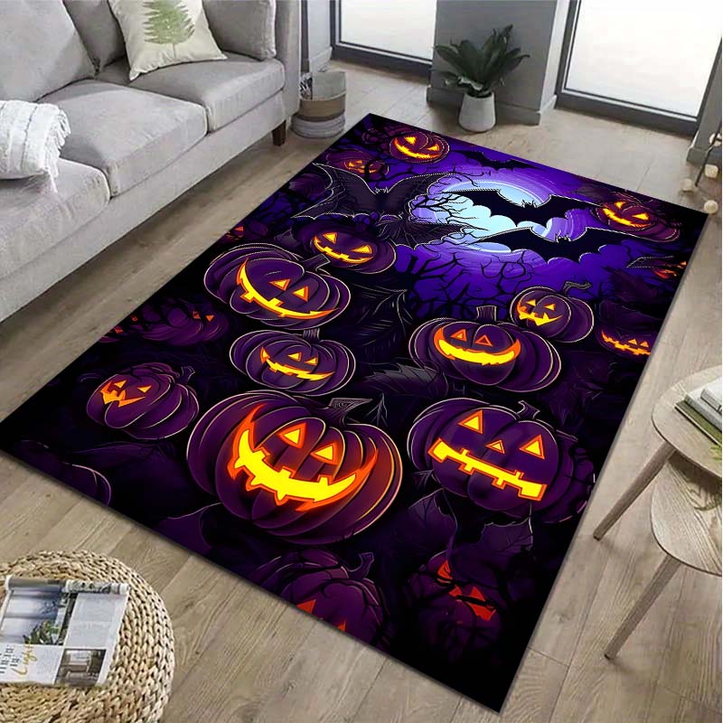 Halloween Gothic Pumpkin Print Carpet Large Area Rugs Living Room Decoration Bedside Floor Mat Sofa Table Mat Gift Decor