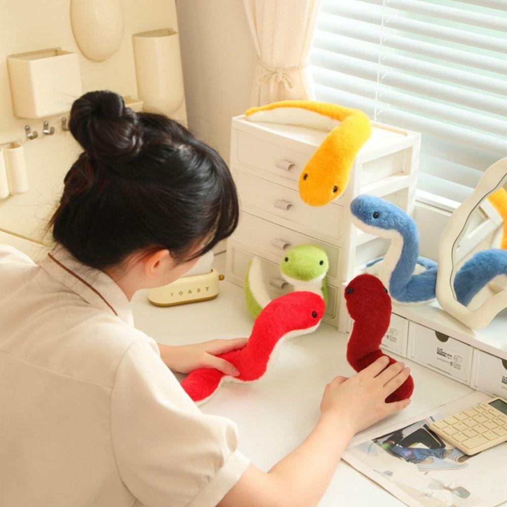 Stuffed Animal Snake Plush Doll Soft Cotton Simulated Snake Plush  Children Student