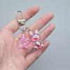 Stylish Key Chain Accessory Translucent Star and Rabbit Pendant Keyring Ornament