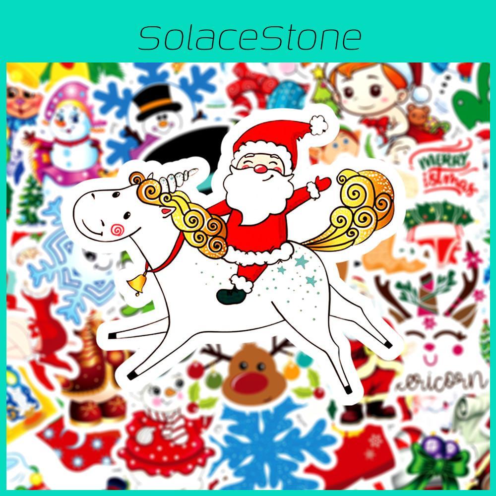 50 Christmas Themed Cartoon Stickers For Scrapbooking And Decorations
