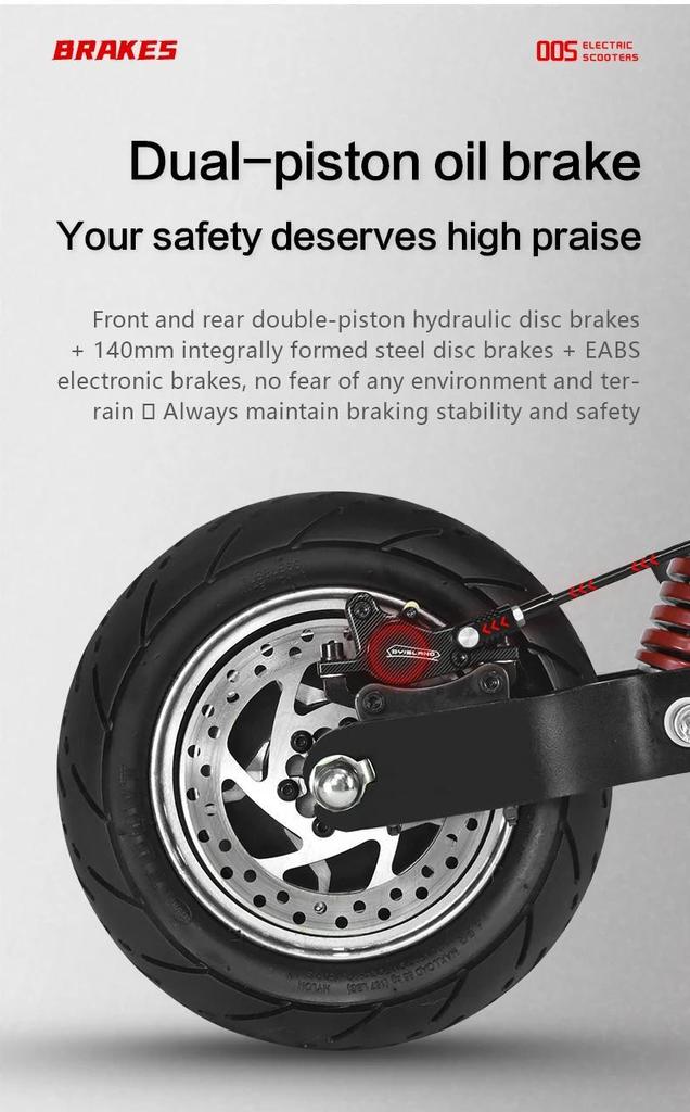 New E-scooter Q7Pro Escooter 3200W Dual Motor 52V19AH Battery Dual Drive 10 Inch Adult E-Scooter Silent Tire Foldable Electric Scooter