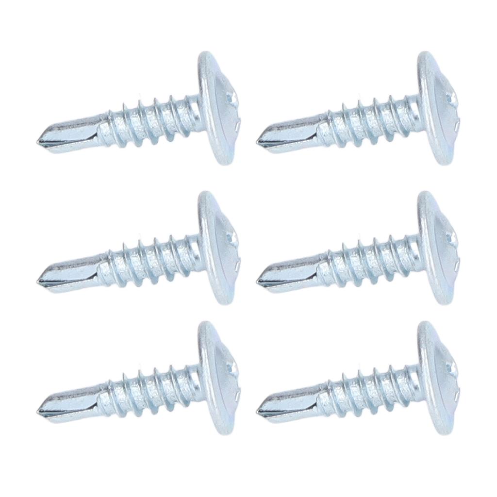 50PCS Round Head Drill Screw Non Slip Carbon Steel Galvanized Self Drilling Screws 4.2x16mm Washer
