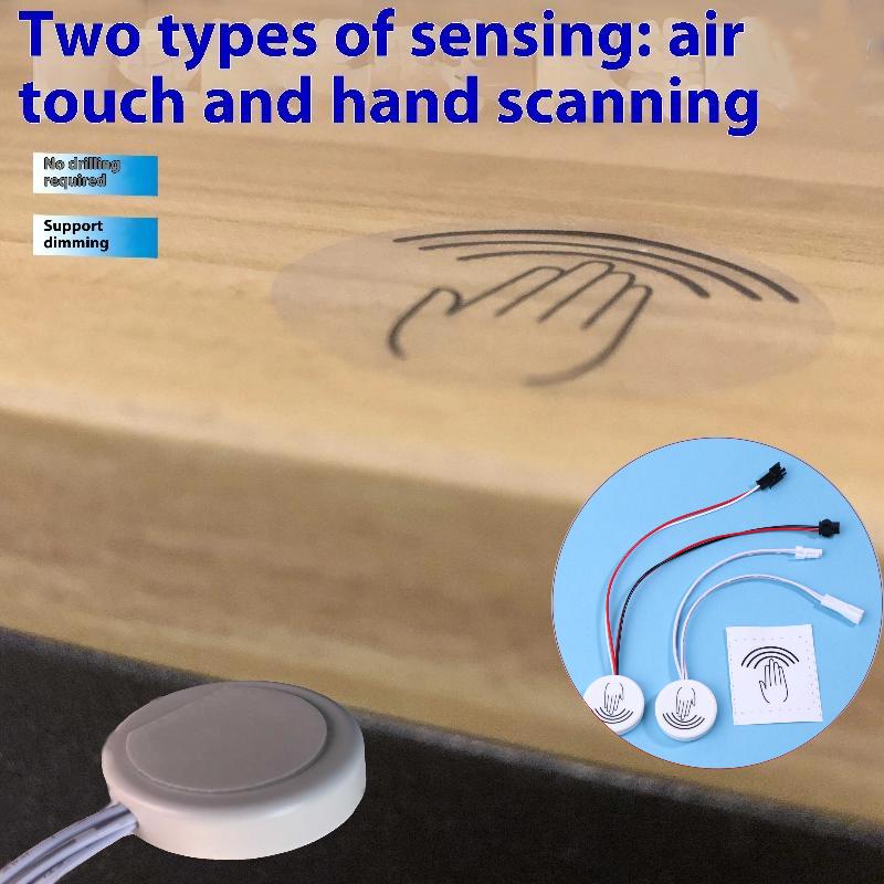 Comutator cu senzor tactil de partiție cu 2 pini, variator, controler cu mișcare a mâinii prin panou, lemn, piatră, sticlă 3.7V-24V