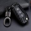 Car Key Fob Case Cover Carbon Fiber Flip For Ford F150 F250 2015 2016 2017 2018  Smart Remote Key Shell
