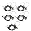 Auricolare con Tubo Acustico a 2,5 mm Pulsante PTT a Pin Singolo Auricolare con Clip in Acciaio per per Talkabout