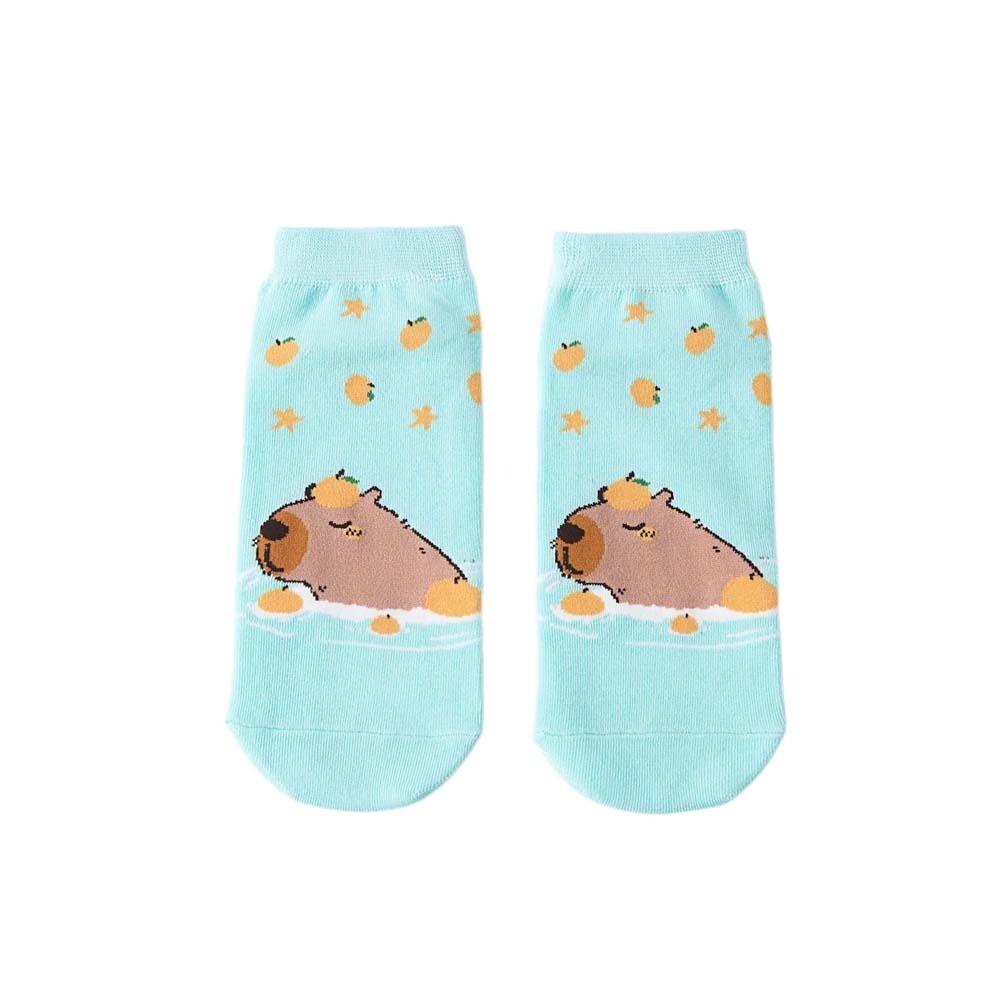 Anime Capybara Socks Letter Socks for Women Novelty Short Ankle Socks  Daily