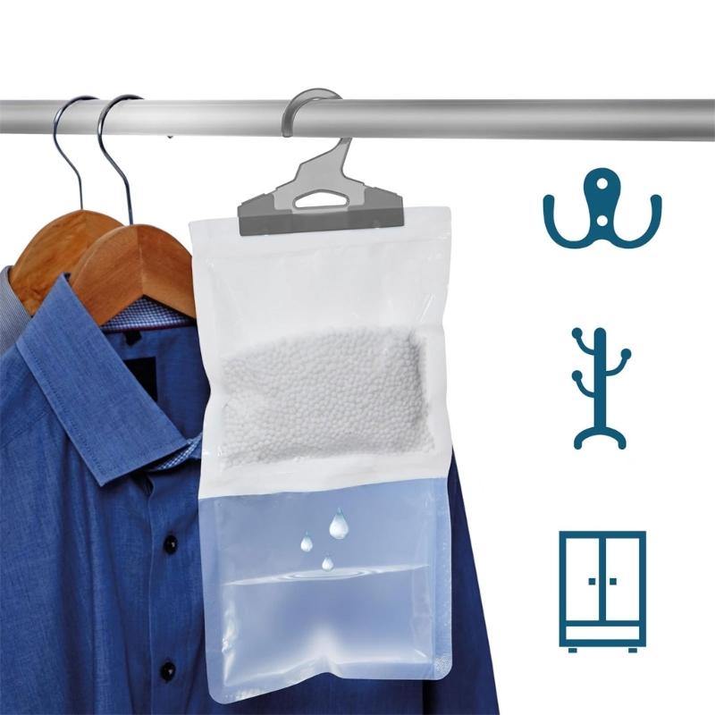 10pcs Wardrobe Dehumidifier Bags Moisture Absorber Eliminate Moisture, Mold, and Odors Protect Clothes from Dampness