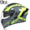 Full Face Motorcycle Helmet With Visor Flip-Up Men Women Adult ABS Safety Winter Riding Gear Gray Black