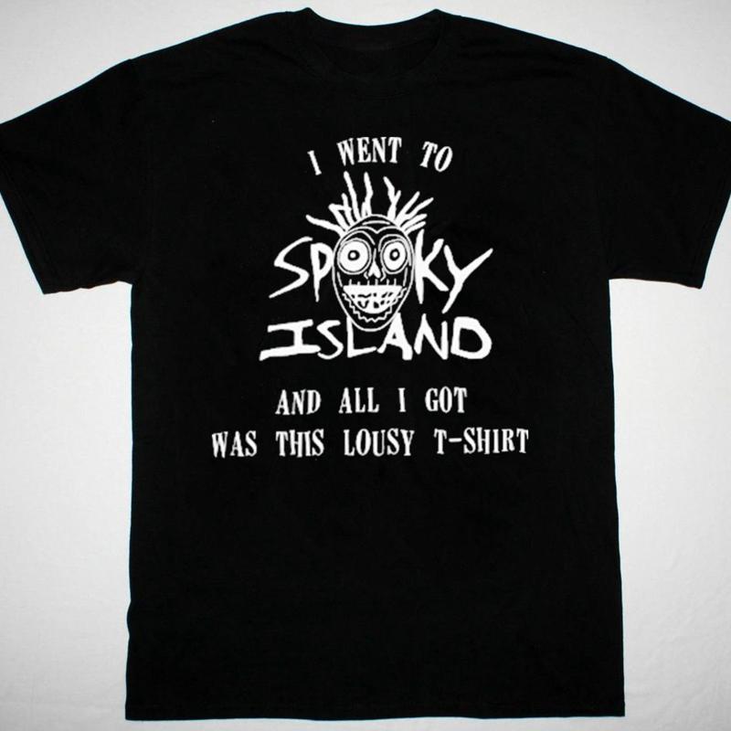 I went to Spooky Island black T Shirt Short sleeve All sizes S 5Xl 3F153