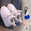 Girls' board shoes, low-top white sneakers, autumn new style little girls' sports shoes, stylish and versatile kids shoes