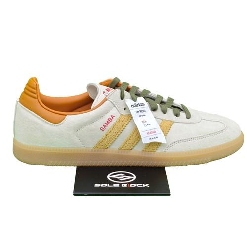 adidas Originals SAMBA OG German Army Trainers Unisex Beige Brown KI7433